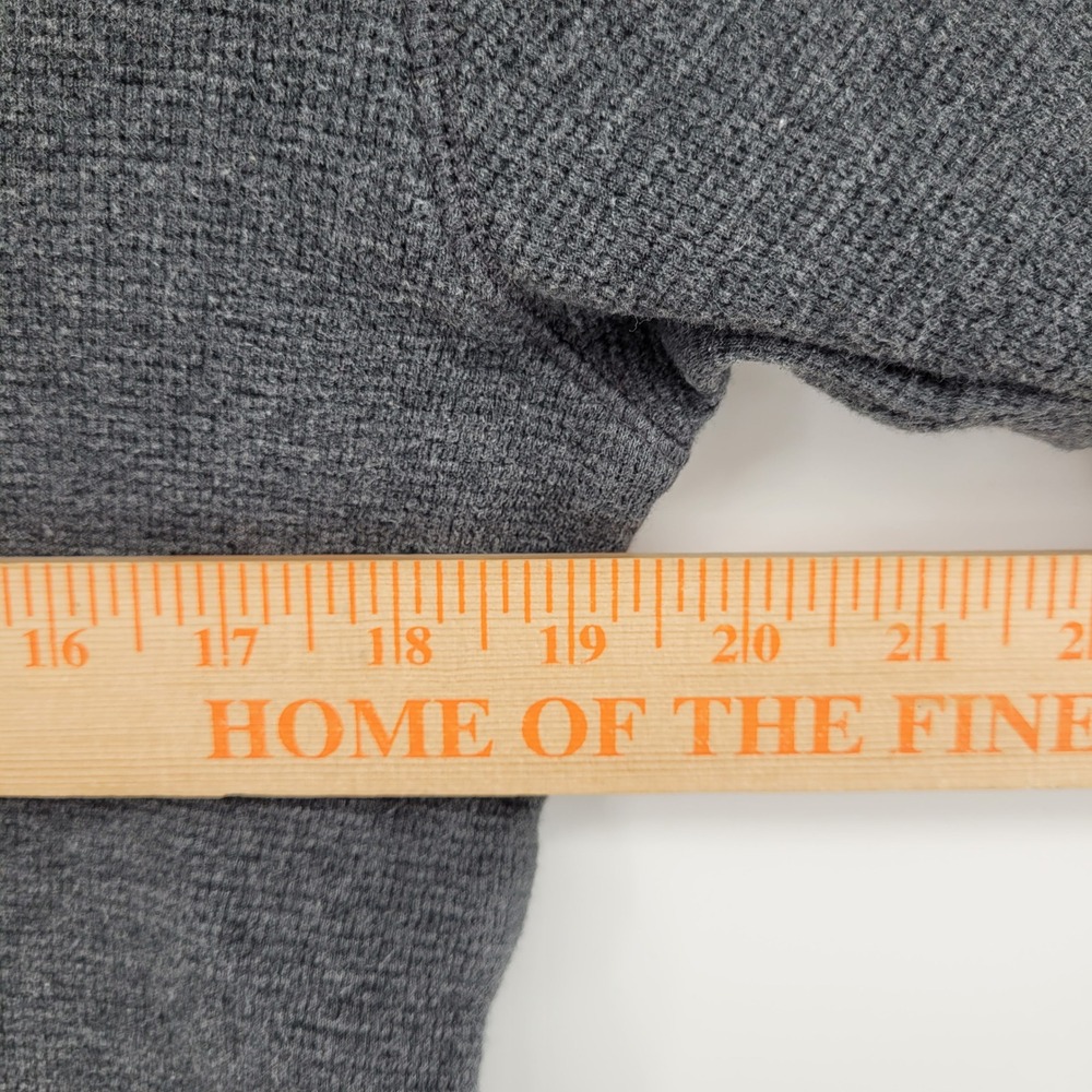 Polo Ralph Lauren Mens Small Gray Waffle Knit Thermal Long Sleeve Sleep Shirt - Picture 4 of 6